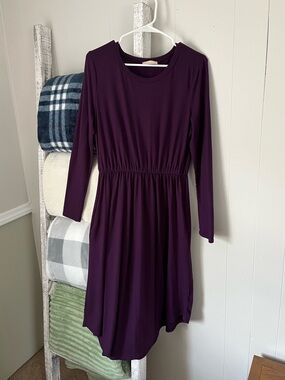 REBORN J Dark Purple Dress Size Large